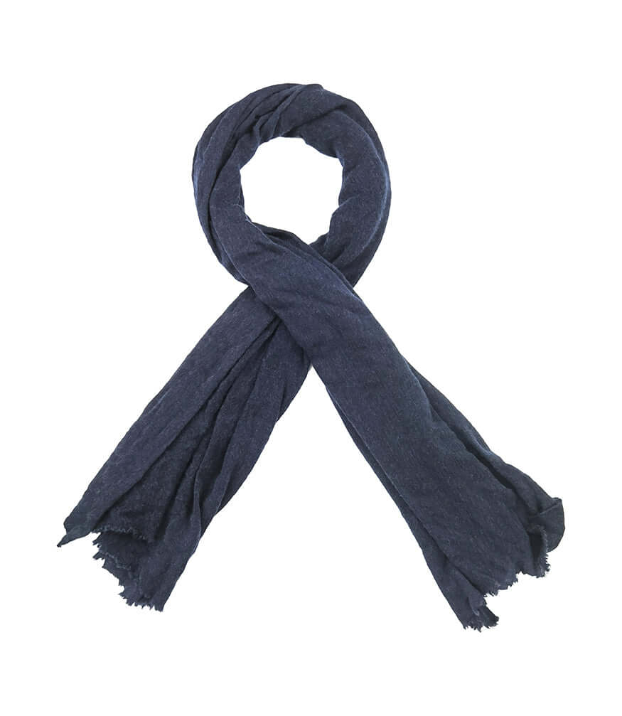 Navy Large Cashmere Plain Stole - Main Image