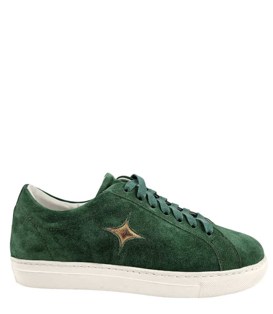 Green Suede Sirius Star Womens Sneaker
