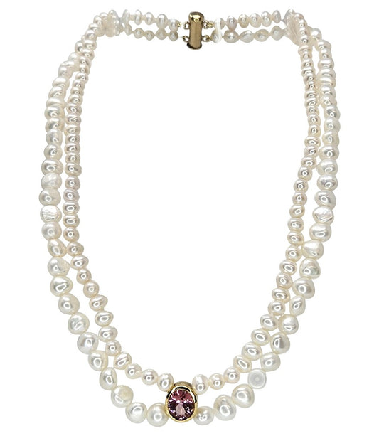 Madison Maison™ by Del Pozzo Double Stand Pearl Necklace