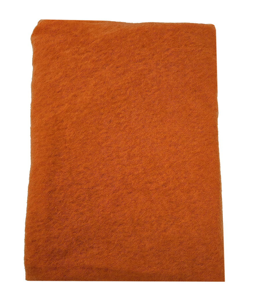 Botto Giuseppe Orange Large Cashmere Plain Stole