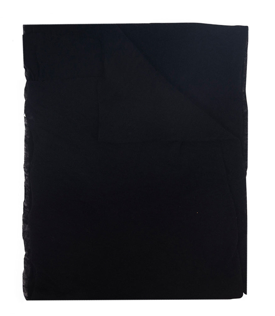 Botto Giuseppe Black Small Cashmere Plain Scarf