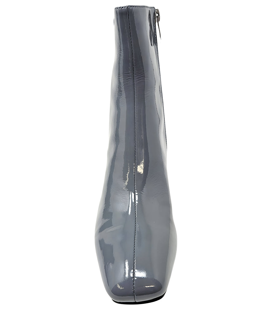 Gini & Albert Grey Gardens Patent Leather Zip Up Boot