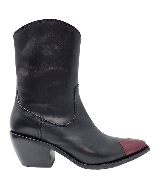 Madison Maison™ Black/Red Heart Toe Ankle Boot