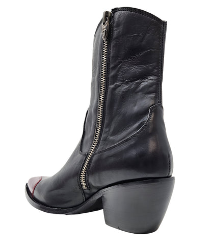 Madison Maison™ Black/Red Heart Toe Ankle Boot