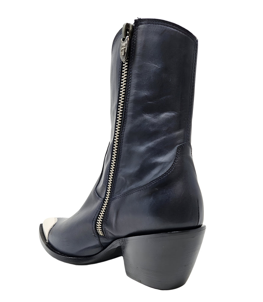 Madison Maison™ Navy/White Heart Toe Ankle Boot