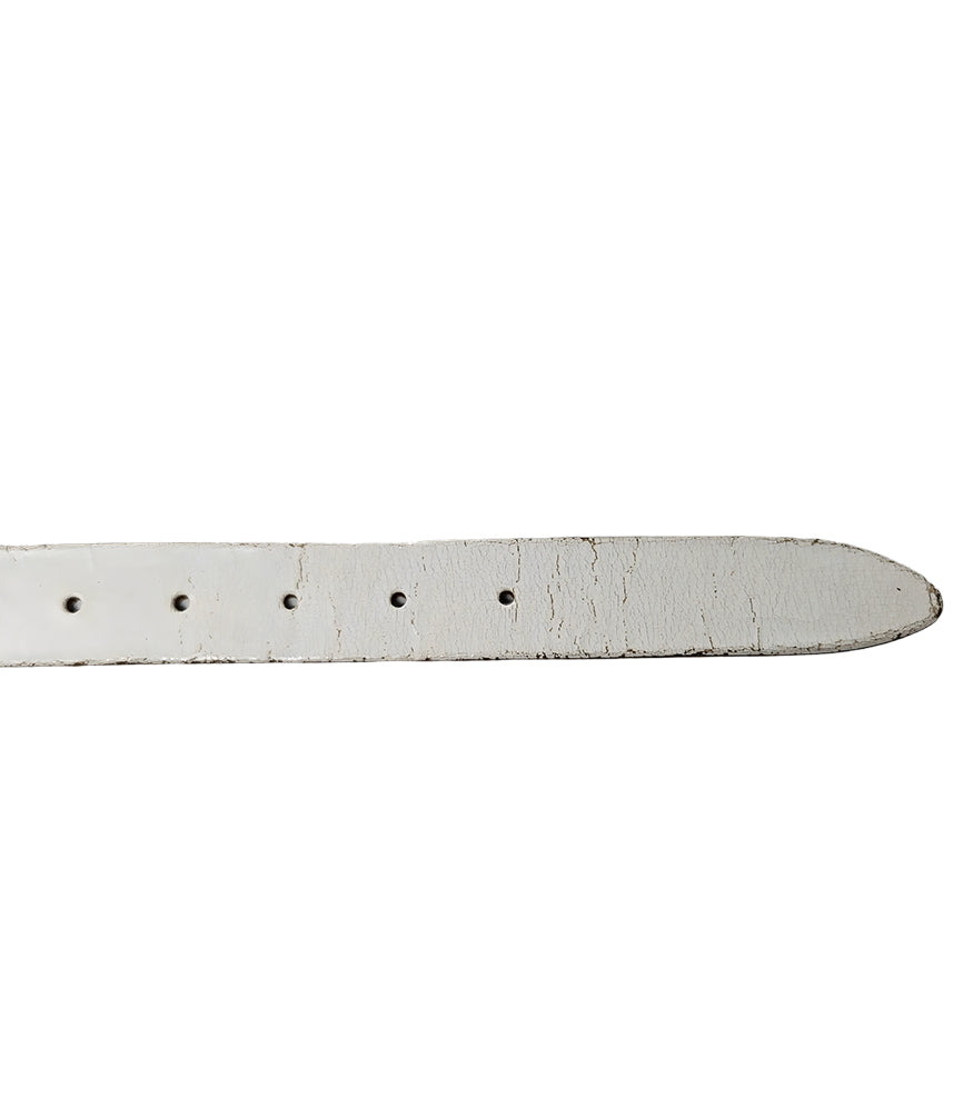 Madison Maison™ White Cracked Leather Belt