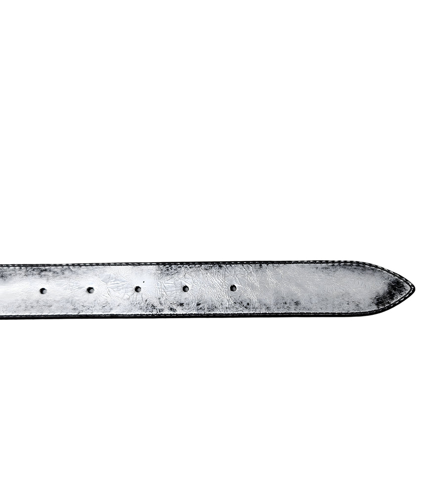 Madison Maison Silver Metallic Leather Belt