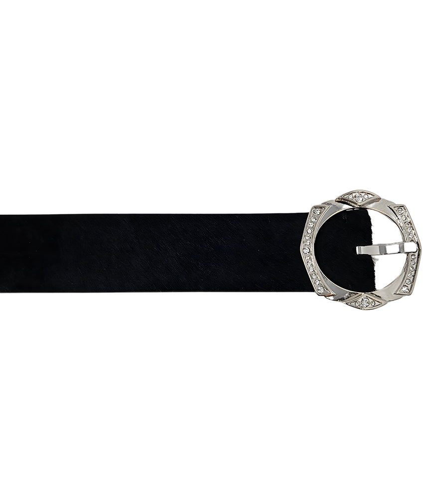 Madison Maison Black Short Calf Hair Blet