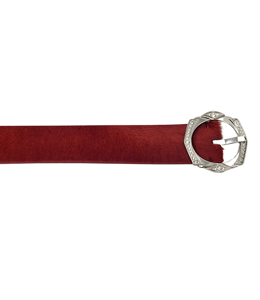 Madison Maison Red Short Calf Hair Blet