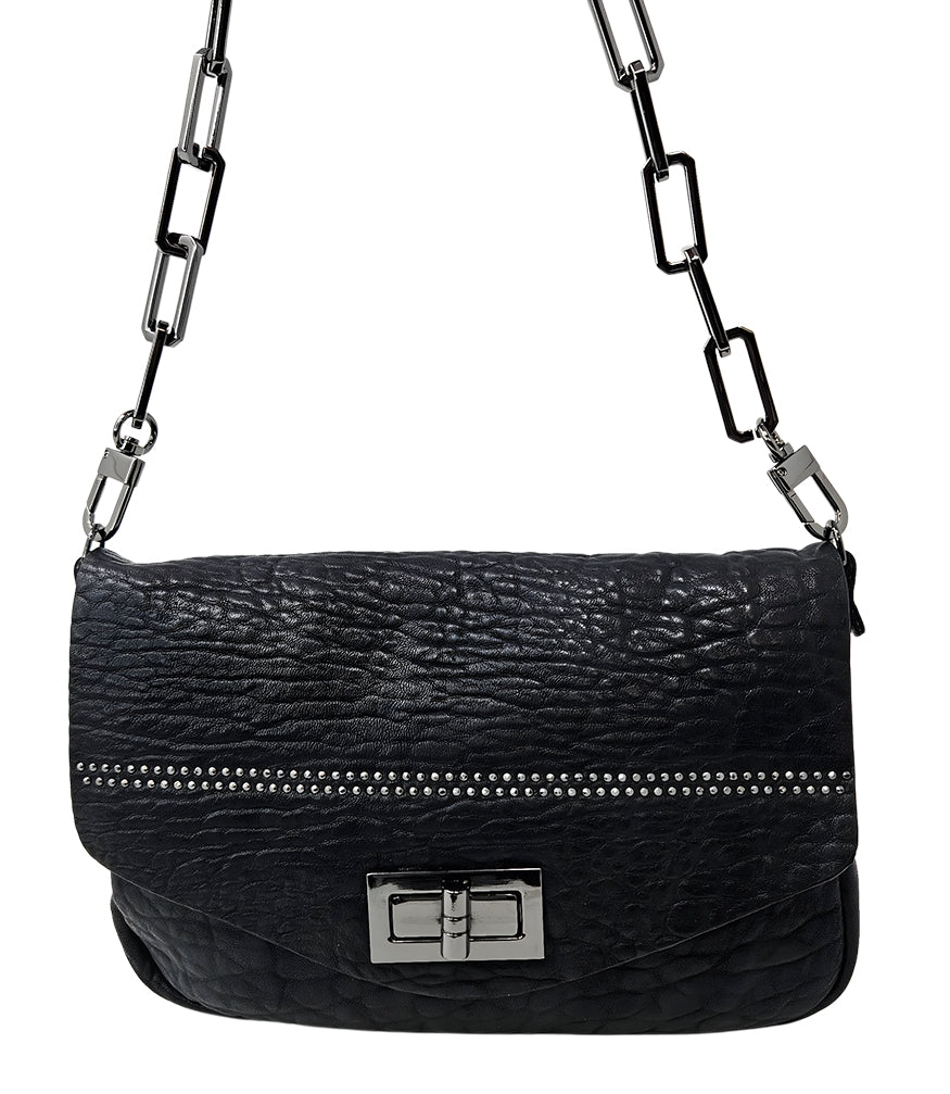 Quyenn Natalia Black/Gunmetal Clutch