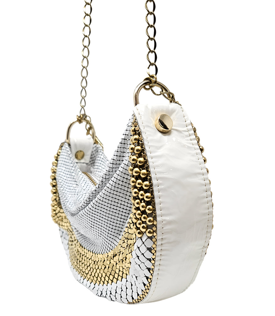 Madison Maison Laura B White/Silver Raquel U Bag