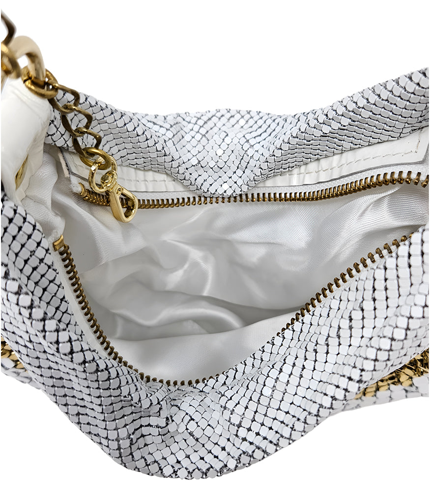 Madison Maison Laura B White/Silver Raquel U Bag