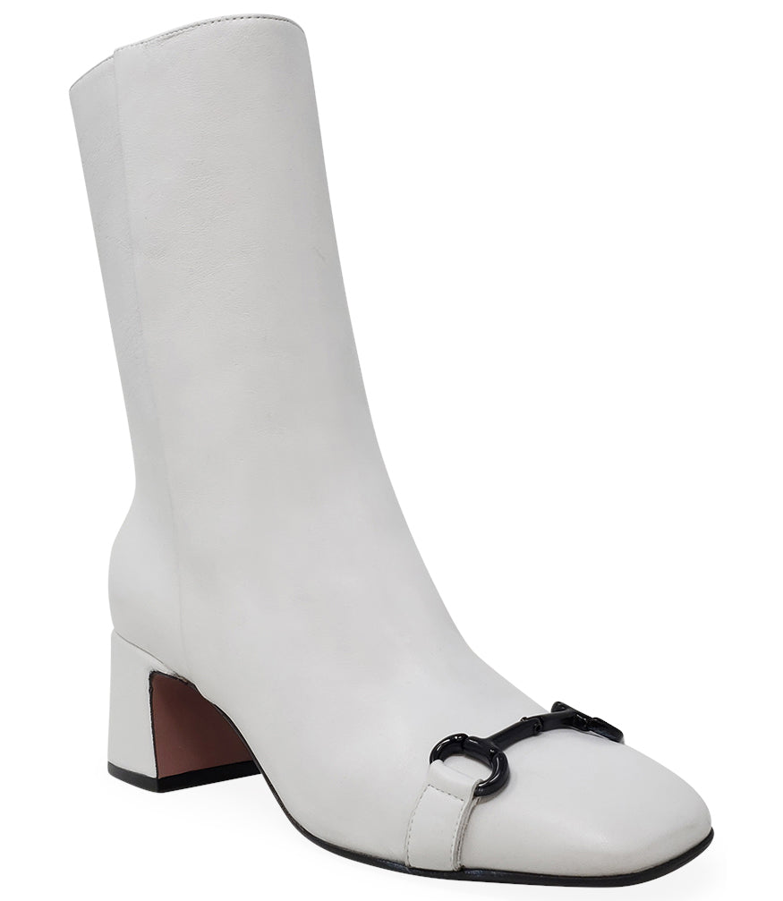 Madison Maison™ White Leather Back Stripe Boot