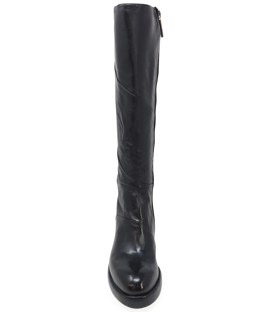 Madison Maison™ Black Leather Platform Knee High Boot
