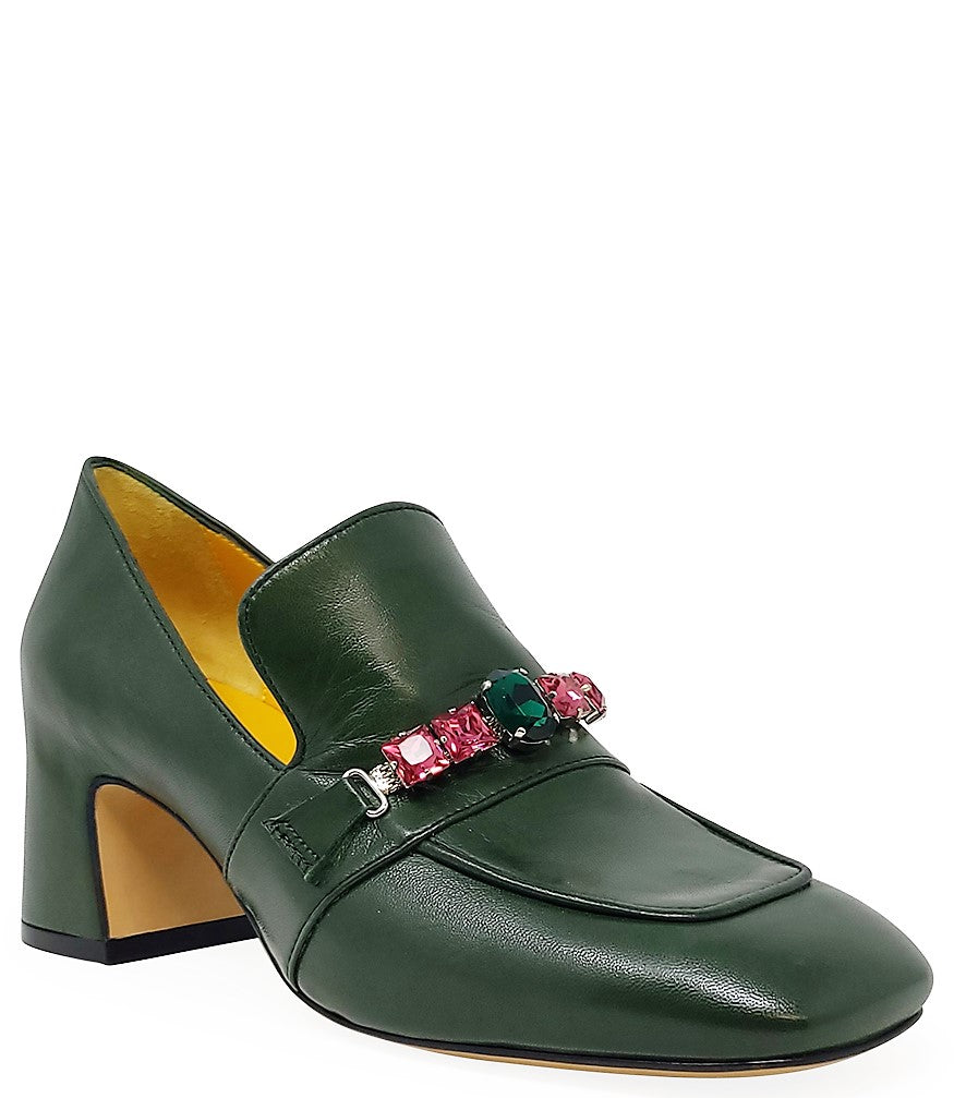 Medallion Heel Loafer