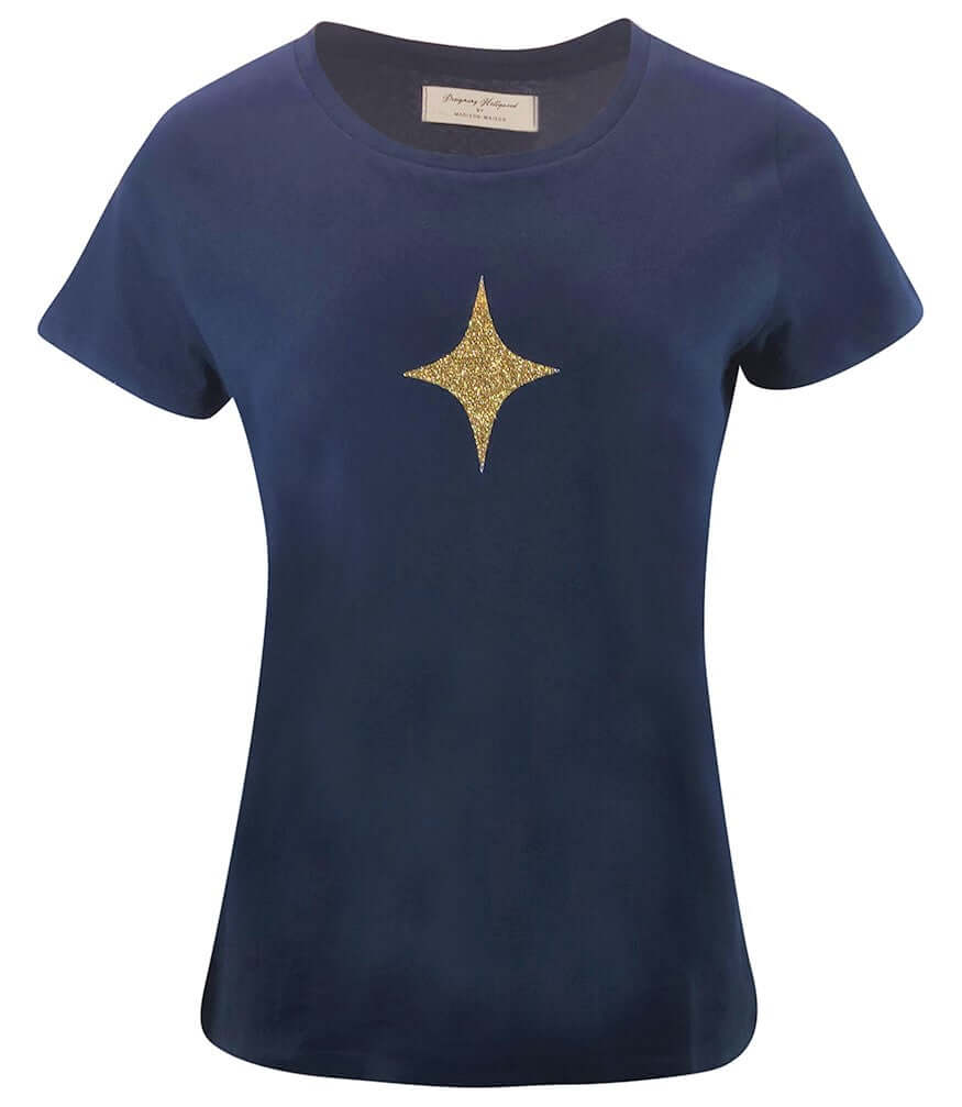 Designing Hollywood X Madison Maison Cotton Navy Star Lady T Shirt - MADISON MAISON