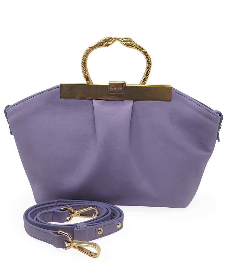 Madison Maison Lavender Leather Min Bag With Snake Handle - MADISON MAISON