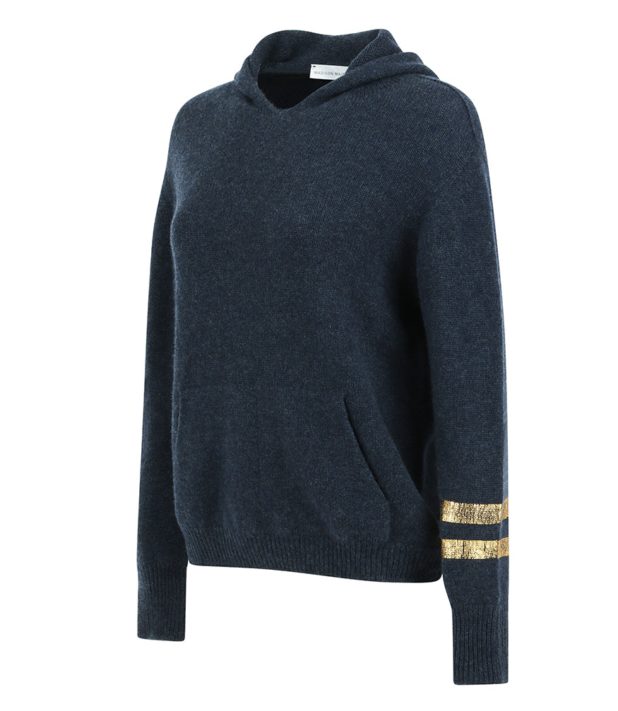 Madison Maison Denim Cashmere Hoodie - MADISON MAISON
