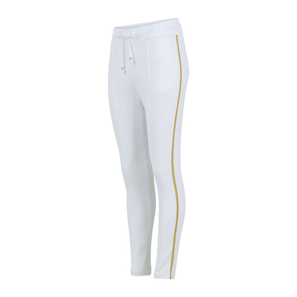 Madison Maison White W/ Gold Stripe Sweatpants - MADISON