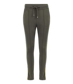 Madison Maison Army Green W/ Gold Stripe Sweatpants - MADISON MAISON