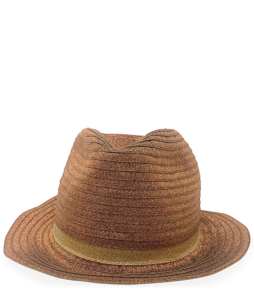 Madison Maison Bronze Fedora With Gold Band