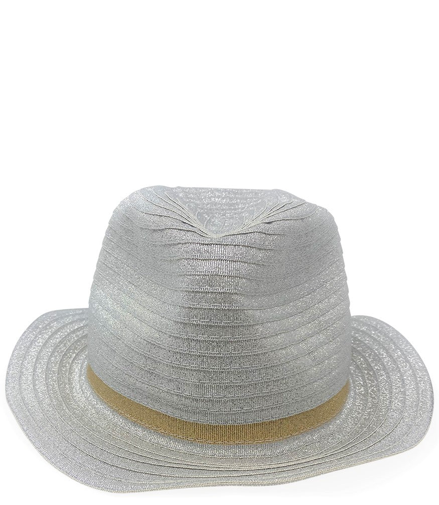 Madison Maison Fedora Silver With Gold Band