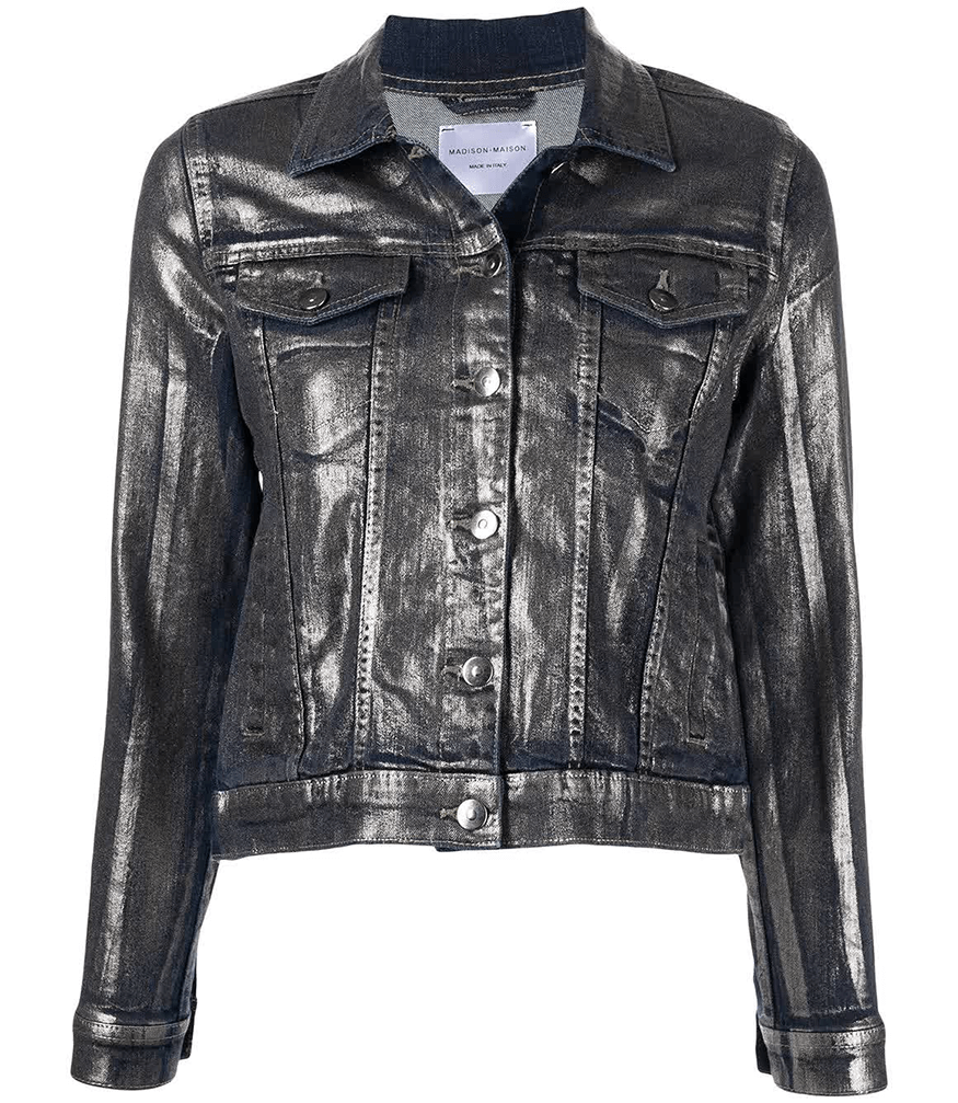 Silver Denim Metallic Jean Jacket