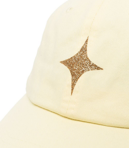 Madison Maison™ Pastel Yellow Baseball Cap With Glitter Star