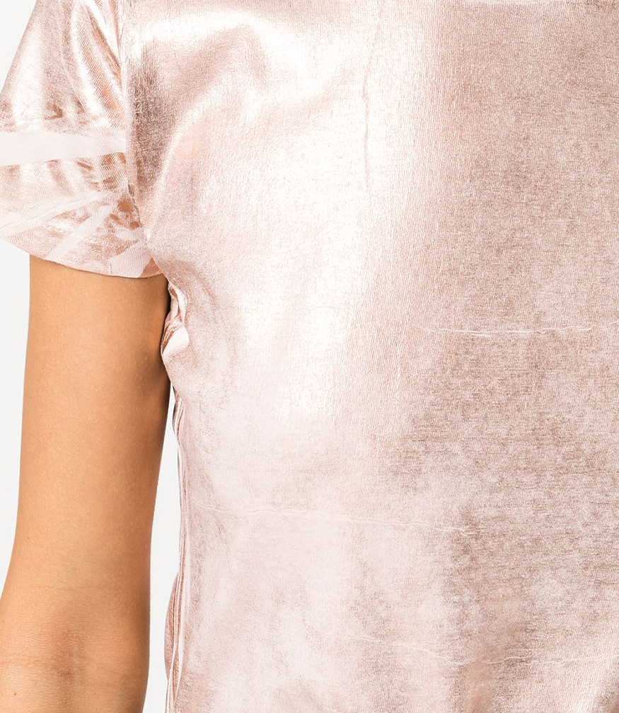 metallic coated cotton t shirt