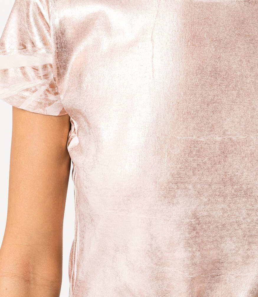 metallic coated cotton t shirt 