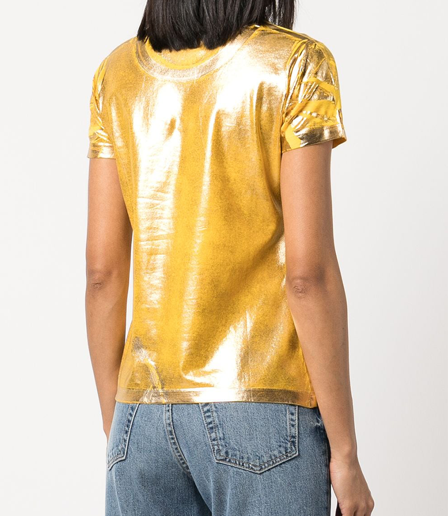 metallic coated cotton t shirt