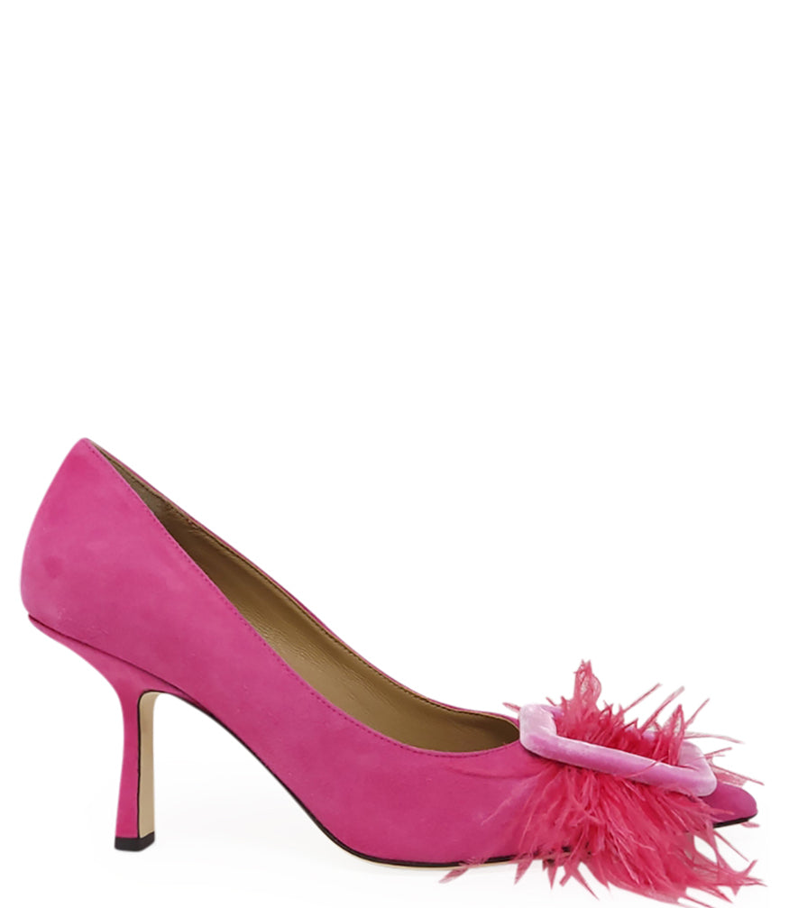 Madison Maison Fuchsia Suede Heel Pump - MADISON MAISON