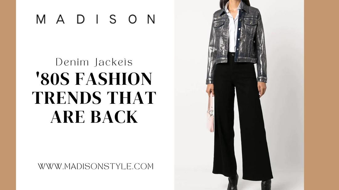 Bring the '80s back with Metallic Denim Jacket Fashion 