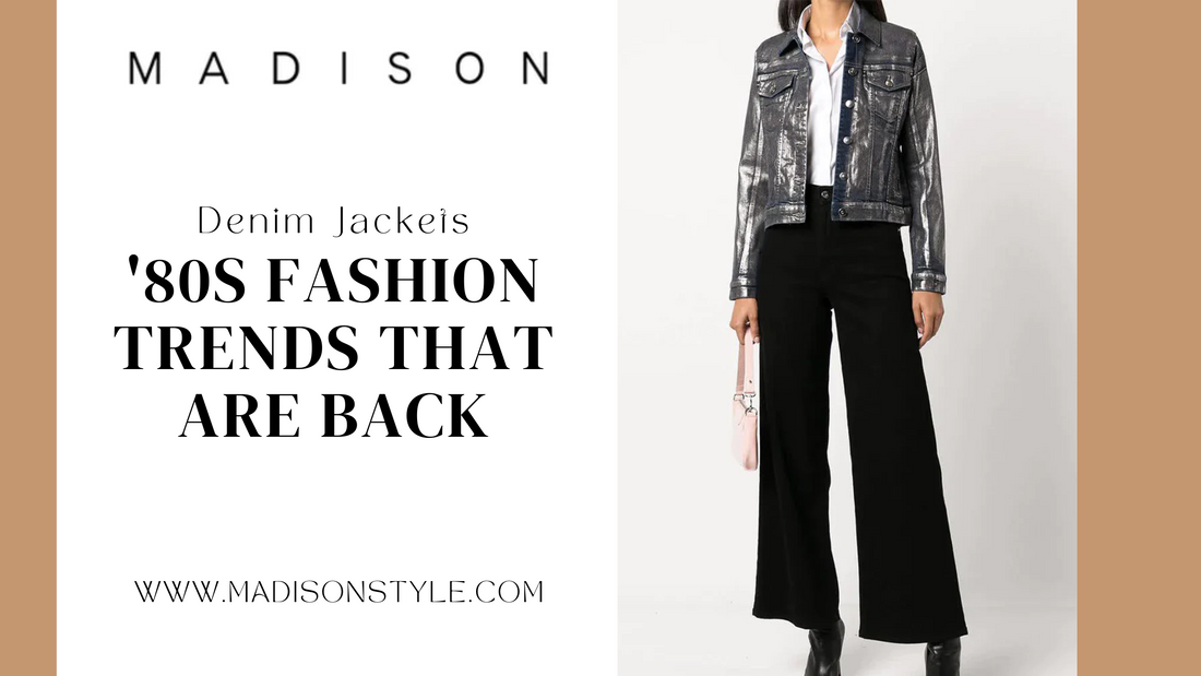 Bring the '80s back with Metallic Denim Jacket Fashion