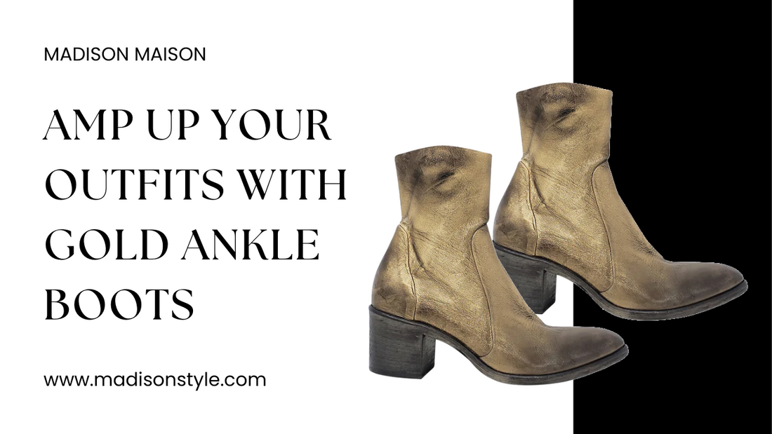  Outfits with Gold Ankle Boots 