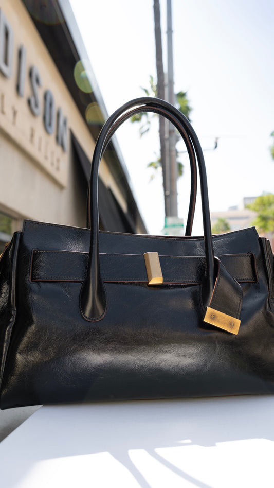 Crackled Shoulder Bag