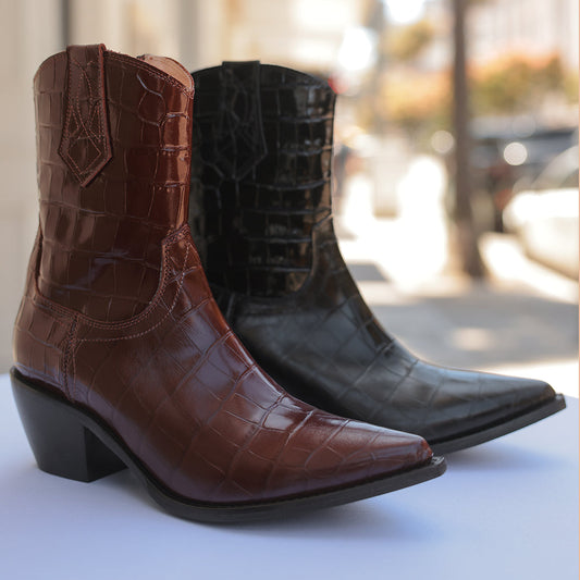 Croc Embossed Cowboys