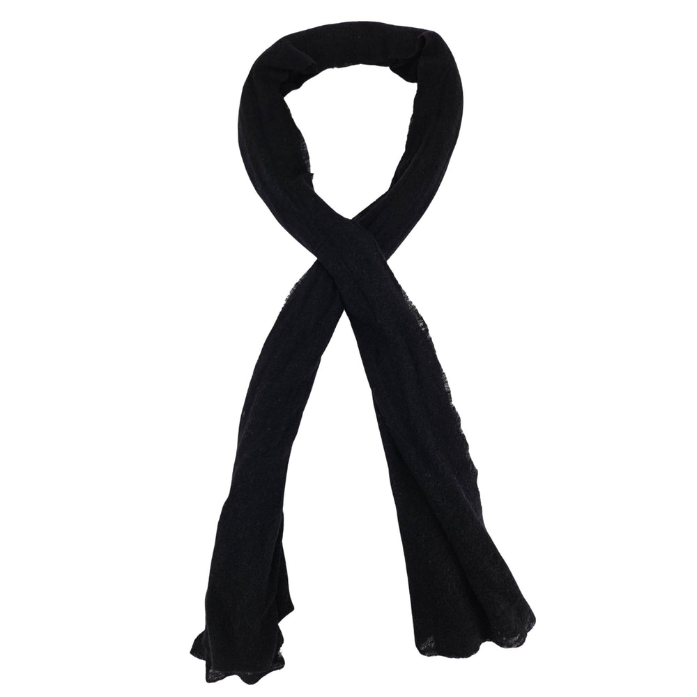 Black Small Cashmere Plain Scarf
