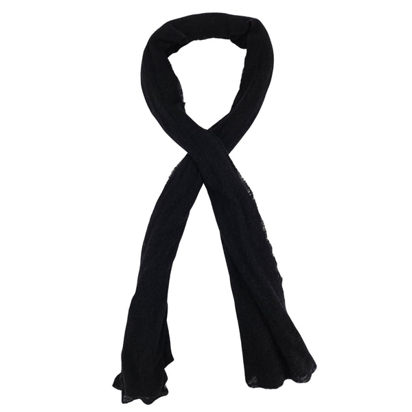 Black Small Cashmere Plain Scarf