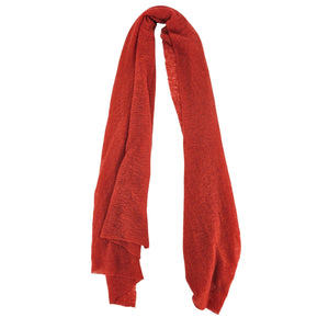 Orange Red Small Cashmere Plain Scarf