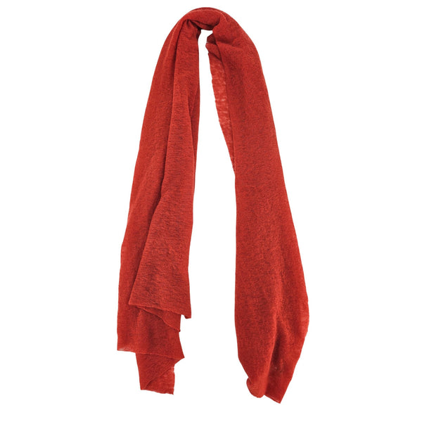 Orange Red Small Cashmere Plain Scarf
