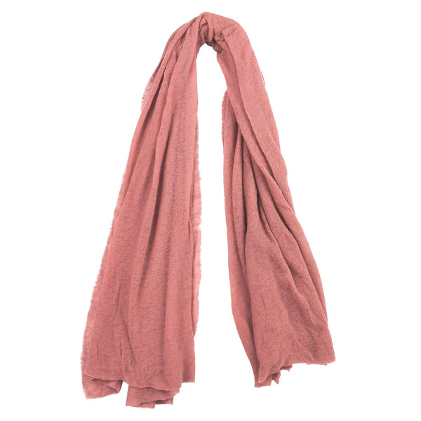 Botto Giuseppe Italian Blush Pink Cashmere Scarf, supremely soft and luxurious, crafted on heritage looms.