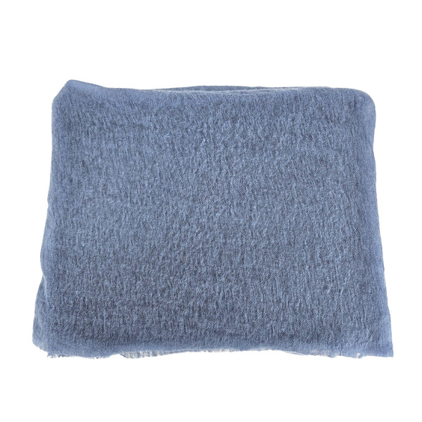 Light Blue Small Cashmere Plain Scarf