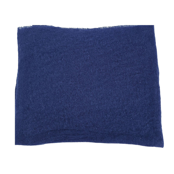 Blue fabric square on a white background