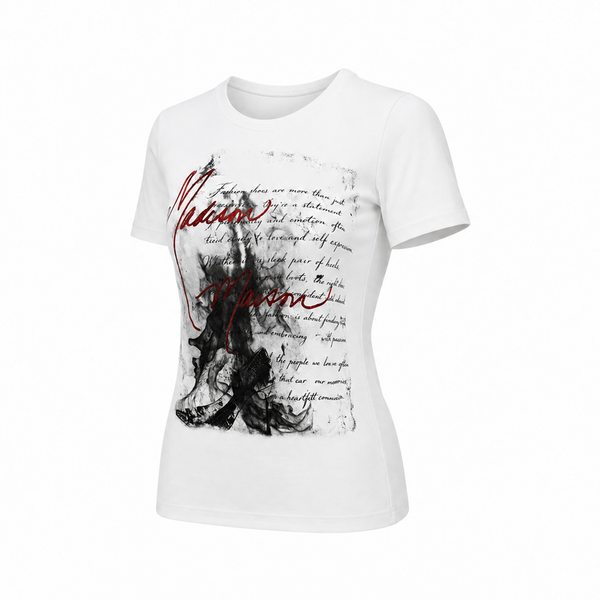 Madison Maison x On/Off Essentials Croc Shoe White T-Shirt