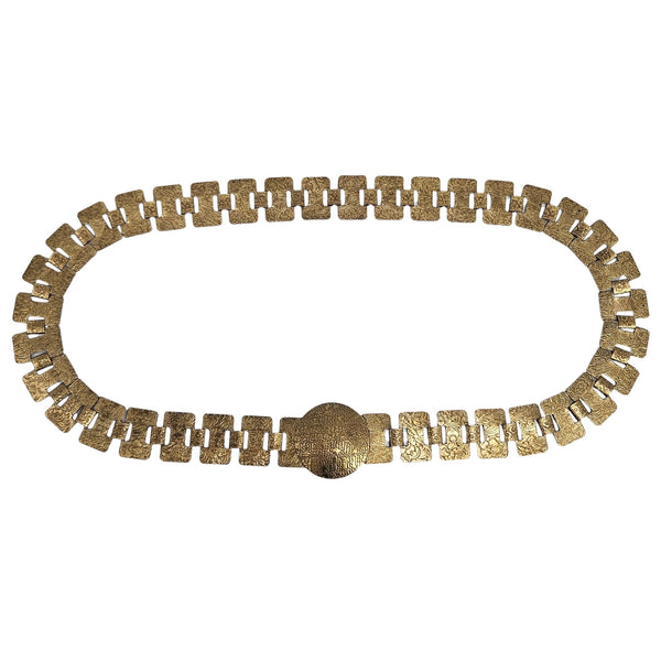 Vintage Antique Goldtone embossed Link Belt