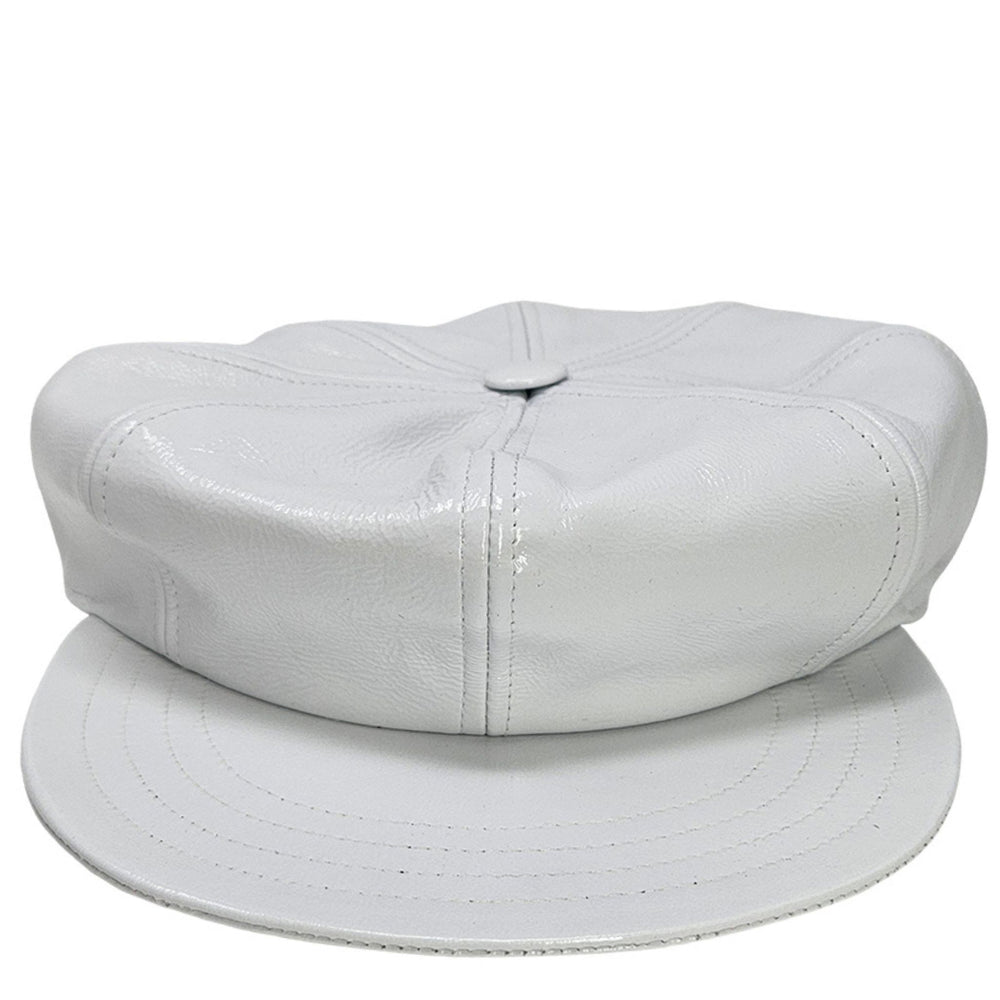 White leather cap on a white background