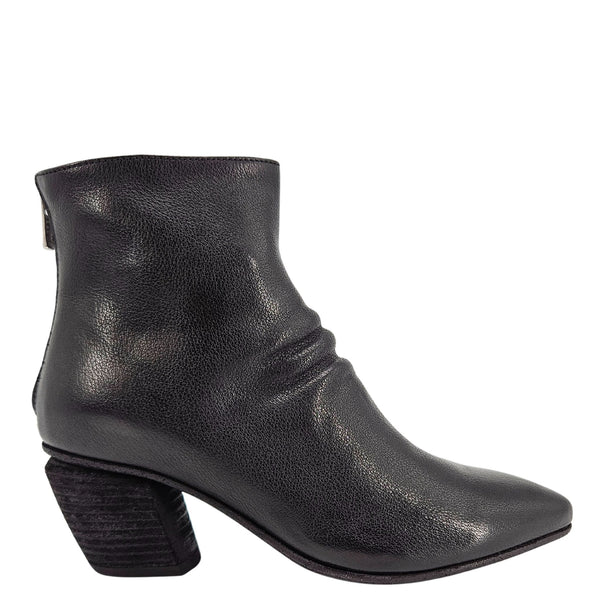 Severine/008 Black Leather Ankle Boot