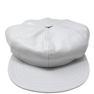 White leather cap on a white background