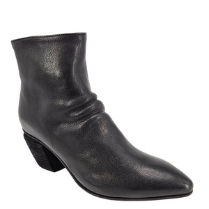 Severine/008 Black Leather Ankle Boot